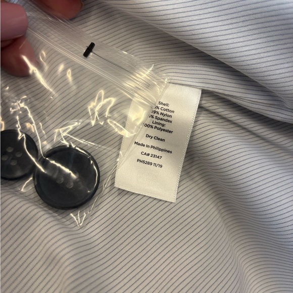 NWOT Talbots size 6 blazer Floral jacquard Jacket Blue White - Picture 14 of 14